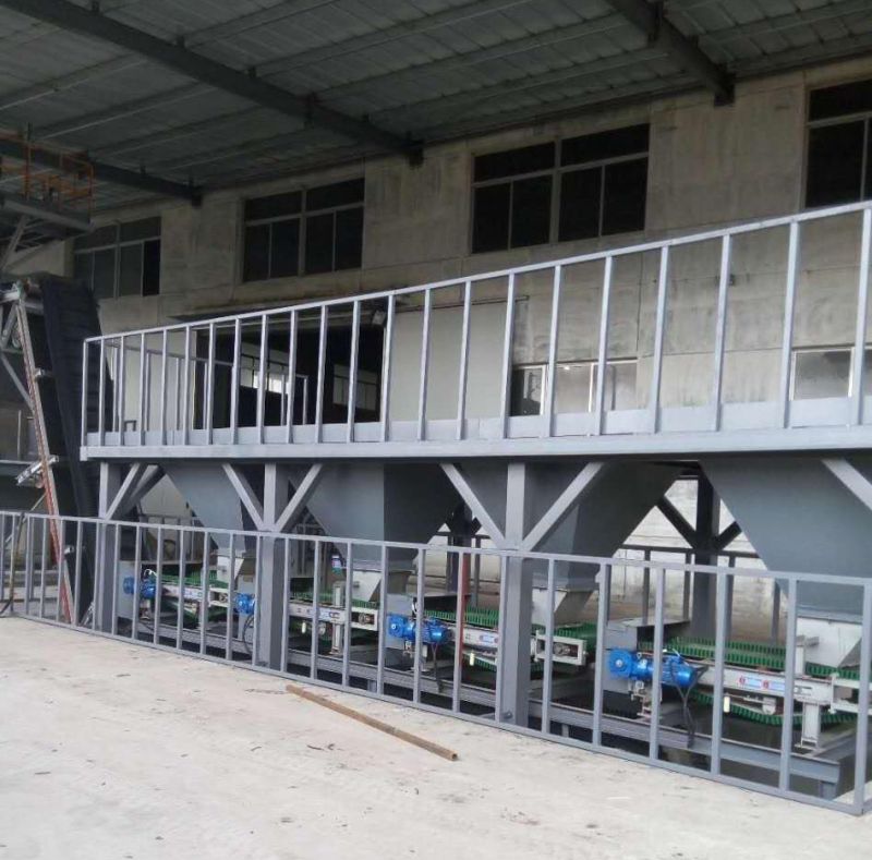 復(fù)混肥配料現(xiàn)場